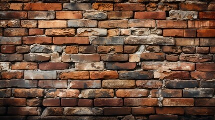A close-up of a brick wall. Generative AI