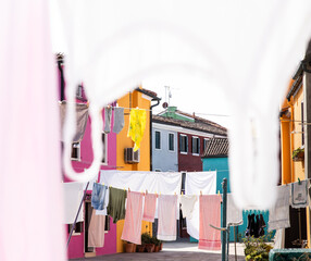 clothes drying in the sun