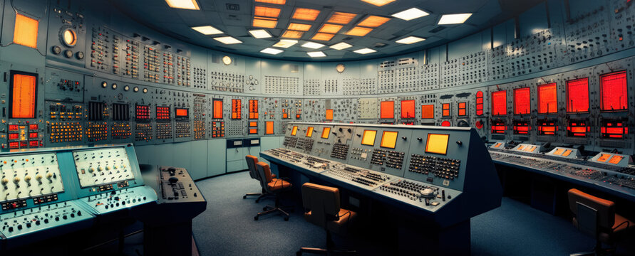Nuclear plant control room as imagined by Generative AI