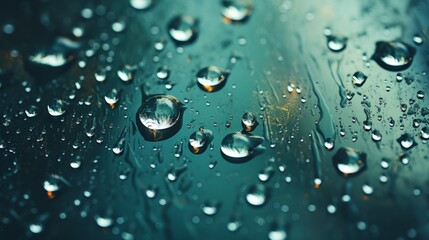 A window with water drops on it. Generative AI