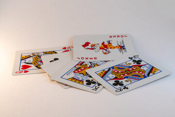 playing cards on a table