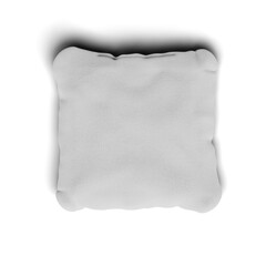 3d rendering illustration of a cornhole bag top view isolated on transparent background