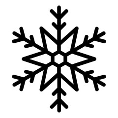 Winter snowflake outline icon