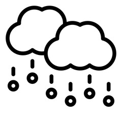 Snow Cloud weather outline icon