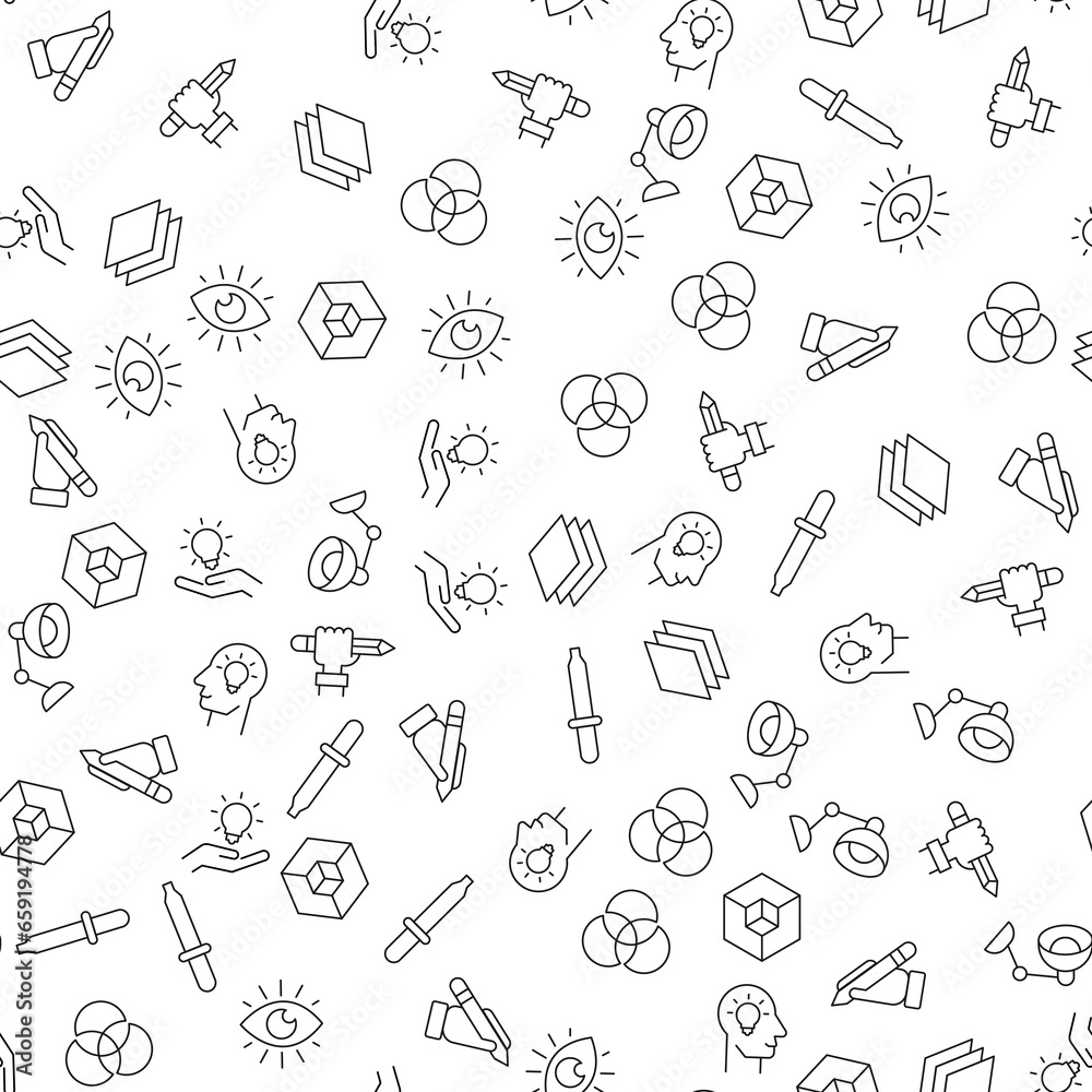 Fototapete intersected circles, idea, dropper vector seamless pattern for websites, wrapping, printing backgrou
