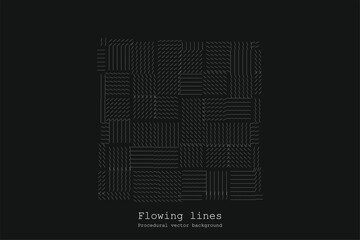 Abstract Line Matrix Pattern. Noise Flow Dynamic.