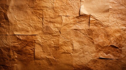 Close-up image of a brown paper texture. Generative AI