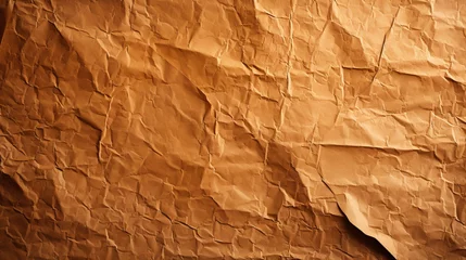 Foto op Aluminium Close-up image of a brown paper texture. Generative AI © ProVector