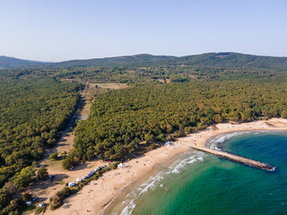Naklejka na ściany i meble Aerial view of Perla beach, Bulgaria