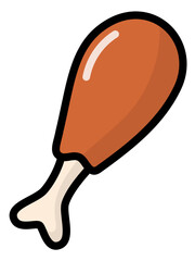 fried chicken vector, fried chicken thighs