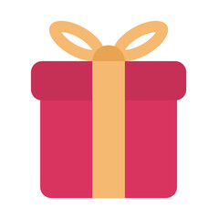 vector of a gift box tied with ribbon