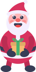 vector illustration of a santa giving gifts