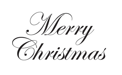 Merry Christmas Lettering. Handwritten Christmas Calligraphy For Greeting Cards, Posters, Banners, Flyers and Invitations. Christmas Text For Social Media Posts.