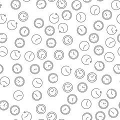 Various Clocks Seamless Pattern for printing, wrapping, design, sites, shops, apps
