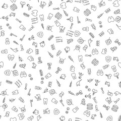 Dentist Seamless Pattern for printing, wrapping, design, sites, shops, apps