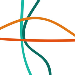 Green orange grid graphic lines background 