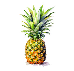 Ananas Wasserfarbe Obst - obrazy, fototapety, plakaty