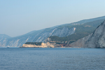 Fototapeta na wymiar Panoramic view of coastline of Lefkada Islands, Greece