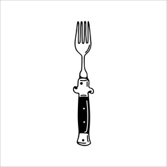 vector illustration of fork with concept