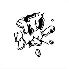 vector illustration of cracked wall