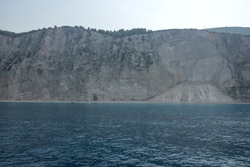 Panoramic view of coastline of Lefkada Islands, Greece