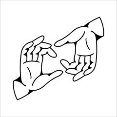 vector illustration of hand symbol concept