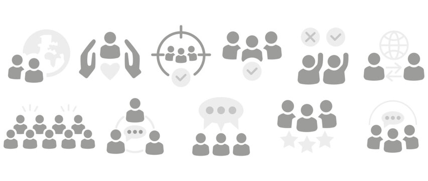 Vector flat illustration in grayscale. Avatar, user profile, person icon, profile picture. Suitable for social media profiles, icons, screensavers and as a template.