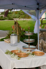 buffet table decorations and props for the glamorous picnic