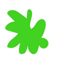 Red green abstract shapes vector decor