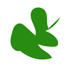 Red green abstract shapes vector decor