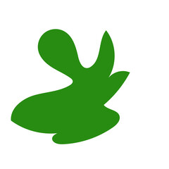 Red green abstract shapes vector decor