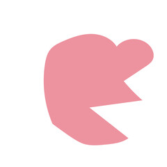 Red green abstract shapes vector decor