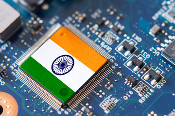 Computer chip with India flag