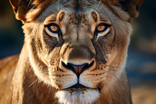 A majestic lion with a captivating gaze