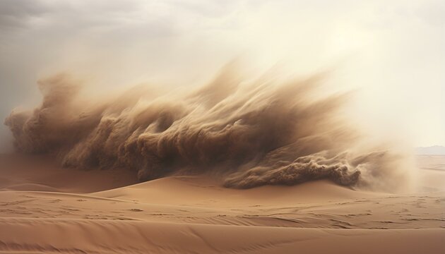 A massive sand dune wave in the desert © KWY