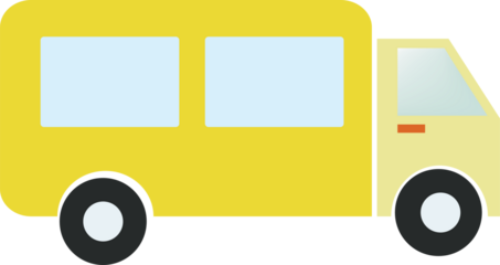 yellow truck vector
