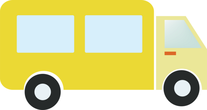 yellow truck vector