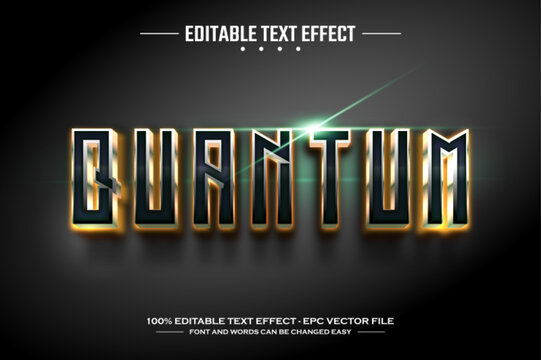 Quantum 3D editable text effect template
