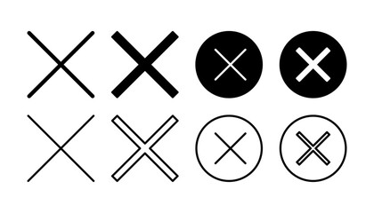 Close vector icon. Delete icon. remove, cancel, exit symbol.