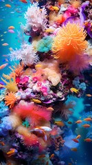 Obraz na płótnie Canvas A vibrant and diverse underwater coral reef ecosystem