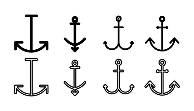 Anchor icon vector. Anchor sign. marine symbol