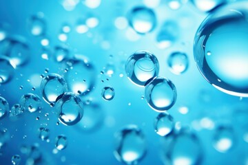 Refreshing air bubbles water. Sea spa oxygen. Generate Ai - obrazy, fototapety, plakaty