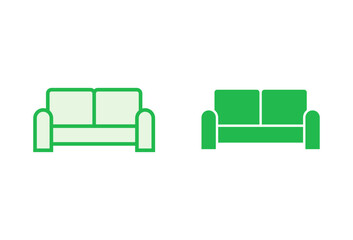 Sofa icon set. sofa icon illustration