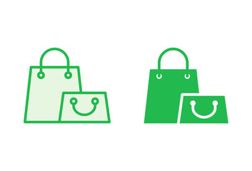 Shopping bag icon set. shopping icon vector