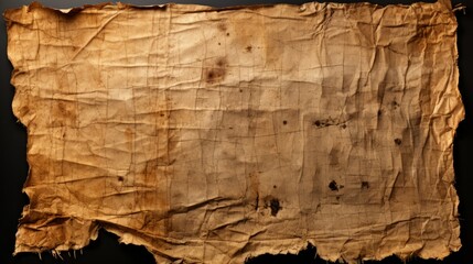 Vintage Frayed Edges of Aged Paper in Warm Tones. Generative AI