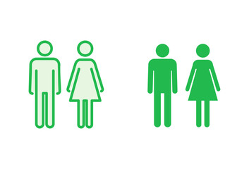 Man and woman icon set. male and female symbol