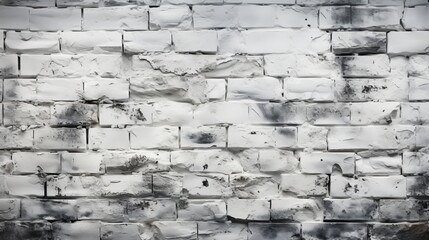 White brick texture close-up. Generative AI
