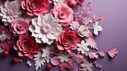 Fototapeta premium Womans Day 8 March holiday card. Generative AI