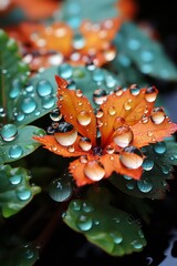 water drops on a flower