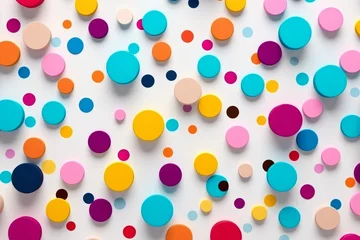 Poster a vibrant explosion of polka dots and creativity, generative AI © avrezn
